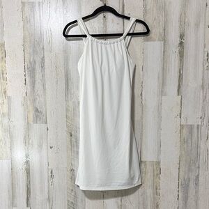 Athleta Classic White Athletic Dress Built in Bra Lined Adjustable Straps XS